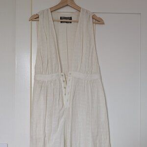 Reformation white linen dress in 6